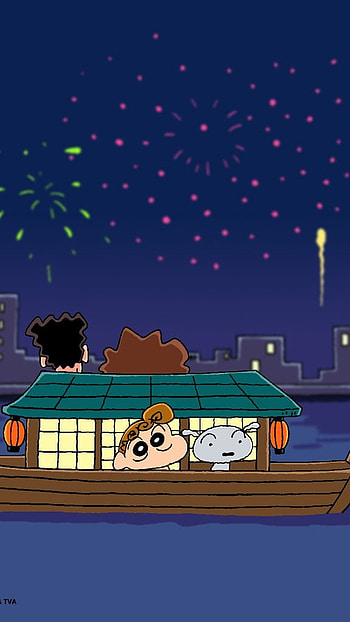 Shinchan For, Boating, Night HD phone wallpaper