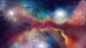 Galaxy, stars, clouds, space, colorful HD wallpaper