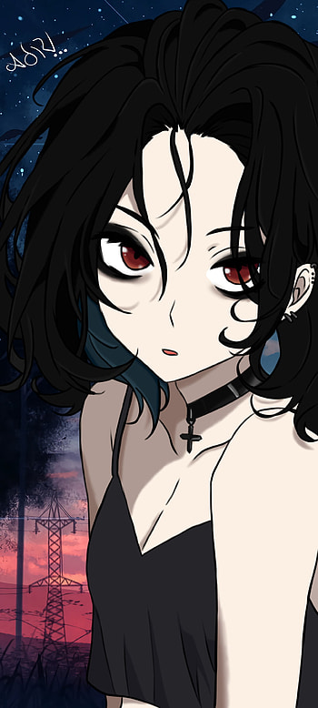 Midnight Anime Muse | Scarlet-Eyed | Nocturne Girl, Anime, girl, anime girl HD phone wallpaper