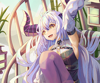 La+ Darknesss, hololive, La+ Darknesss (Virtual Youtuber), Anime, Virtual Youtuber HD wallpaper