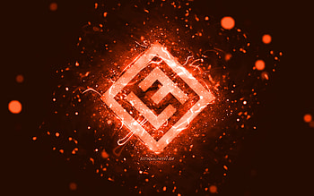Lost Frequencies orange logo, , Belgian DJs, orange neon lights, creative, orange abstract background, Felix De Laet, Lost Frequencies logo, music stars, Lost Frequencies HD wallpaper