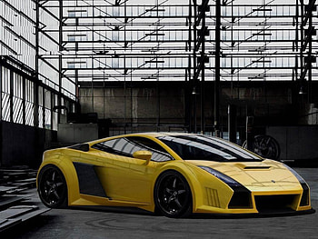 Lamborghini gallardo, lambo, tuned, yellow HD wallpaper
