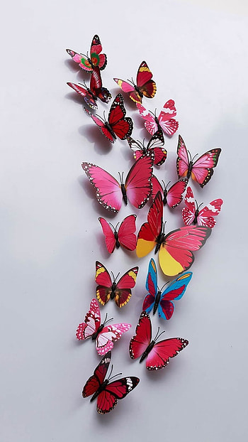 Red Butterfly, Background Aesthetic HD phone wallpaper