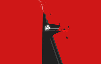 Avengers, stark tower, minimal HD wallpaper