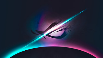Blue Pink Asus ROG Logo Technology HD wallpaper