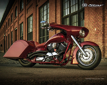 V Star 1100, star, chrome, bike, reddish HD wallpaper