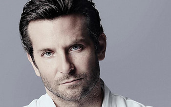 Bradley Cooper, Intense expression, Black and white, Close-up shot HD wallpaper