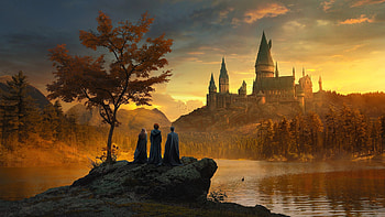 Hogwarts Dusk — Quad Fantasy Castle, Hogwarts Castle, Harry Potter, fantasy, landscape, fantasy landscape HD wallpaper
