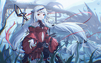 Skadi, artwork, ArKnights, Skadi the Corrupting Heart, darkness, manga, protagonist, ArKnights characters, Skadi ArKnights HD wallpaper