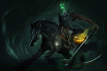 Headless Horseman, Artstation artwork, Digital illustration, Fantasy character HD wallpaper