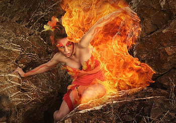 rebirth, graphy, beauty, nice, abstract, pretty, red, fire, lovely, female HD wallpaper