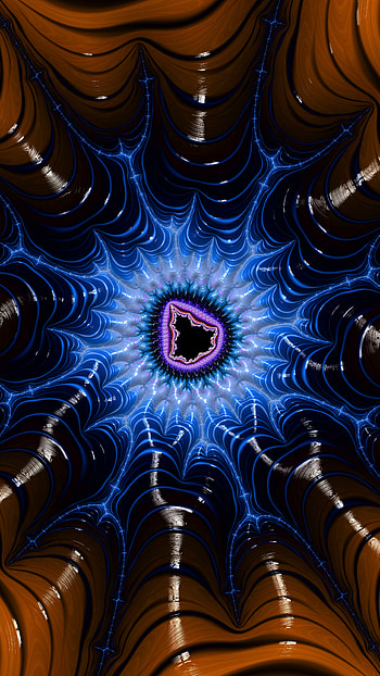 Fractal Art Trippy Psychedelic Background for Smart, blue, black, colors, psychedelic, trippy, Abstract, fractal, abstract blue, abstract black HD phone wallpaper