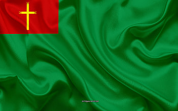 Flag of Trinidad, , silk texture, Trinidad, Colombian city, Trinidad flag, Colombia HD wallpaper