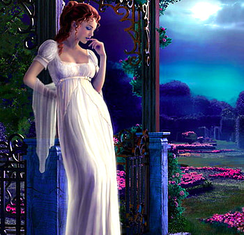 Lady in white, paint, white, beautiful, woman HD wallpaper