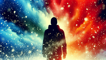 Mystical Snowstorm Aurora -, snowstorm, silhouette, colorful, Abstract, galaxy HD wallpaper