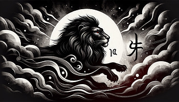 Majestic Leo - Ultra, Leo (Astrology), lion, moon, cloud, illustration HD wallpaper