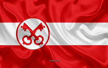 Flag of Leiden, , silk texture, Leiden, Netherlands, Leiden flag, Dutch cities HD wallpaper