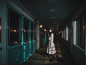 Anime Girl In Aisle, anime-girl, anime, artist, artwork, digital-art, deviantart HD wallpaper
