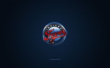 Indiana Fever, American basketball club, WNBA, blue logo, blue carbon fiber background, basketball, Indiana, USA, Indiana Fever logo HD wallpaper