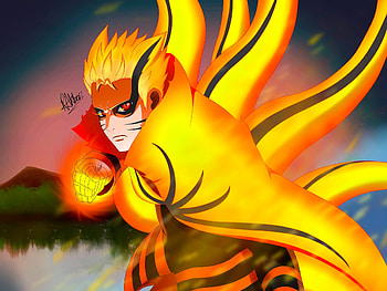 Naruto Baryon Mode, NARUTOBARYONMODE, Orange HD wallpaper