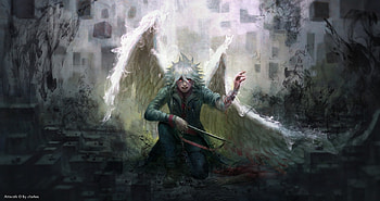 Angel, Danganronpa, art HD wallpaper