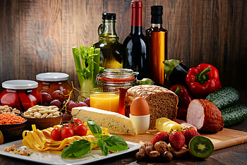 Food, pasta, bread, cheese HD wallpaper