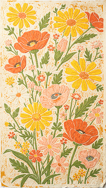 Sunlit Poppies & Daisies — Summer Floral , Poppy, Daisy HD phone wallpaper