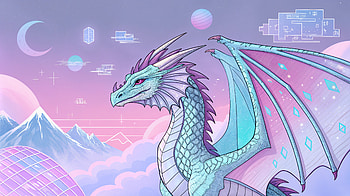 Ice Dragon Ultra : A Serene Mythical Adventure, ice dragon, dragon, fantasy, illustration, pastel HD wallpaper