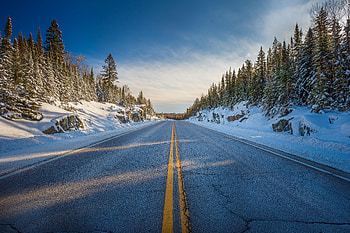 Nature, Trees, Snow, Road, Markup, Snow Covered, Snowbound HD wallpaper