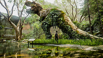 of The Last of Us Part II with a Dinosaur, video game, The Last of Us Part II, dinosaur HD wallpaper