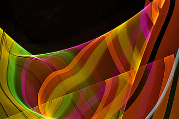 Abstract, colorful, black, yellow, green, texture, orange, scarf HD wallpaper