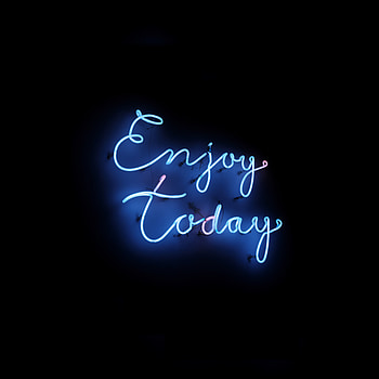 Enjoy today, dark, typography, inscription HD phone wallpaper