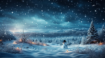 Silent Snowfall — Christmas Night Ultra, Christmas HD wallpaper