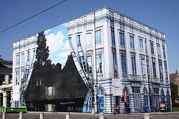 Curtains Building, curtains, cool, building HD wallpaper