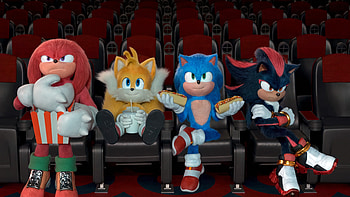 Sonic the Hedgehog 3 — : Theater Night with Sonic, Tails, Knuckles & Shadow, Sonic The Hedgehog 3 HD wallpaper