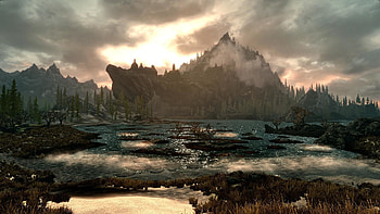 Skyrim Landscape HD wallpaper