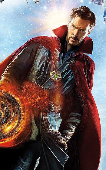 Doctor Strange, Benedict Cumberbatch, Cape cityscape, Asus Nexus HD phone wallpaper