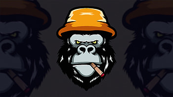 Angry Gorilla Minimal , gorilla, minimalism, minimalist, artist, artwork, digital-art, deviantart HD wallpaper