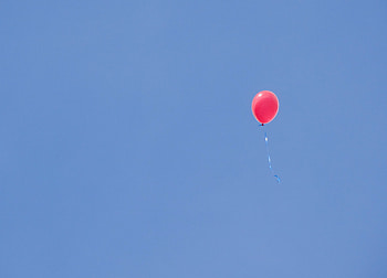Minimalism, Sky, Flight, Balloon, Lonely, Alone HD wallpaper
