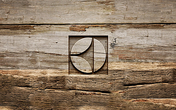 Electrolux wooden logo, , wooden backgrounds, brands, Electrolux logo, creative, wood carving, Electrolux HD wallpaper