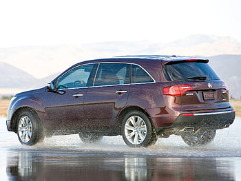 Auto, Acura, Cars, Jeep, Side View, Akura, Drift, Burgundy, Vinous, Wet Asphalt, Mdx HD wallpaper