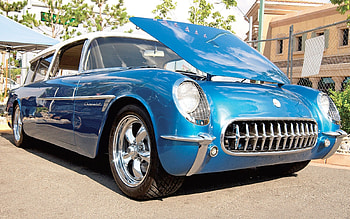 Vette, blue, custom, car, chevy, corvette HD wallpaper