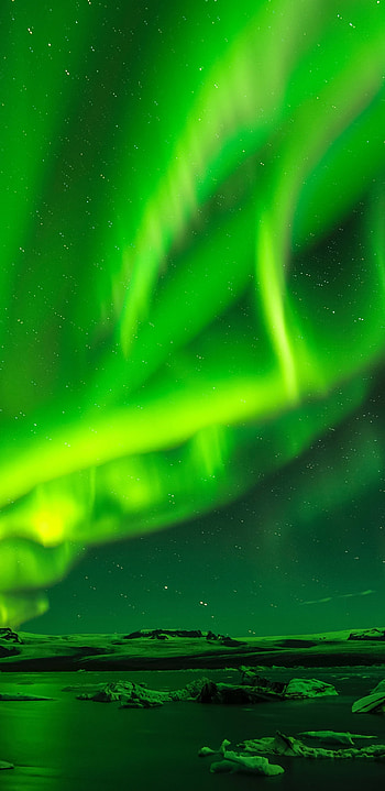 light, sky, night, nature, aurora borealis HD phone wallpaper