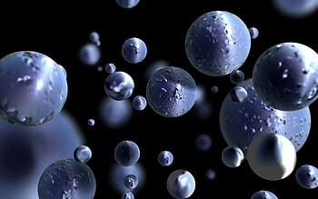 Drops, Macro, Space, Balls HD wallpaper