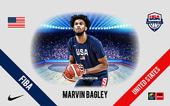 Marvin Bagley, United States national basketball team, American Basketball Player, NBA, portrait, USA, basketball HD wallpaper