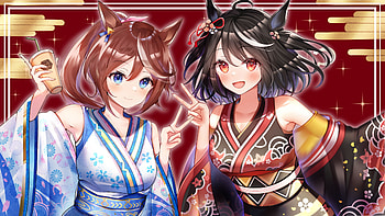 Uma Musume: Pretty Derby, Kitasan Black, Tokai Teio, Anime HD wallpaper