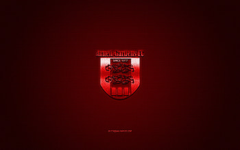 Arnett Gardens FC, Jamaican football club, red logo, red carbon fiber background, National Premier League, football, Kingston, Jamaica, Arnett Gardens FC logo HD wallpaper