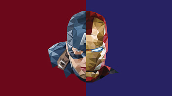 Iron Man Captain America Abstract, iron-man, captain-america, abstract, artist, artwork HD wallpaper