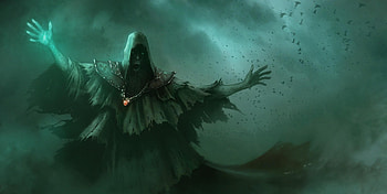 Fantasy, Birds, Darkness, Rags, Undead HD wallpaper