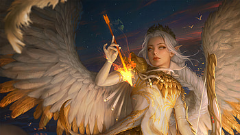 Keyria Amaryth, angel, wings, artist, artwork, digital-art, artstation, fantasy HD wallpaper